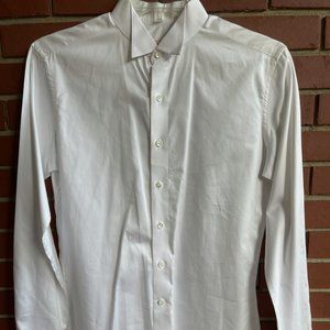 Tuxedo White French Cuffs Anthropology Button Down Dress Shirt 42 M 16.5 Neck
